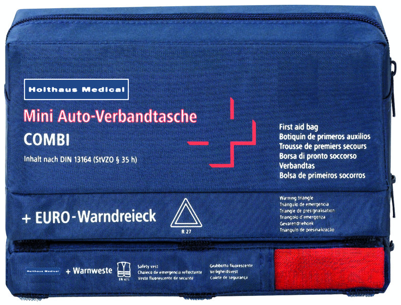 Auto Verband-Tasche Verbandskasten Warnweste Warndreieck Set DIN 13 164-2014 