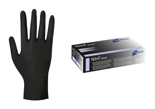 Meditrade Nitril® black Schutzhandschuhe, 100 Stück, Gr. L